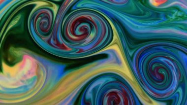Soyut Renkli Galaktik Sacral Mürekkep Dalgaları Doku Arkaplanı.