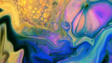 Soyut Renkli Galaktik Sacral Mürekkep Dalgaları Doku Arkaplanı.