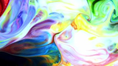 Soyut Renkli Sıvı Boya Arkaplanının Yakın Çekimi. 
