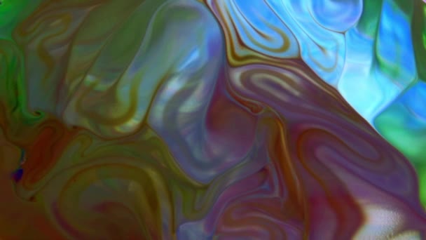 Abstrakt Färgglada Galaktiska Sakrala Flytande Bläck Vågor Textur Bakgrund — Stockvideo