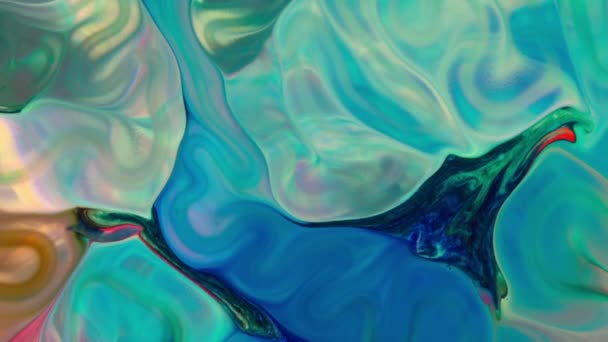 Colorful Liquid Smooth Abstract Fluid Background Texture — Stock videók