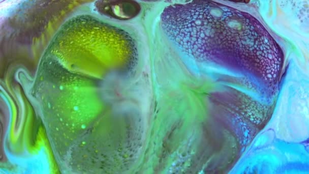 Astratto Colorato Galattico Sacrale Liquido Inchiostro Onde Texture Sfondo — Video Stock