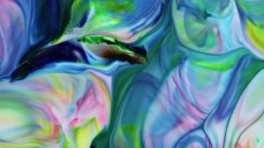 Soyut Renkli Mürekkep Hareketleri Su Dokusuna Yayılıyor.