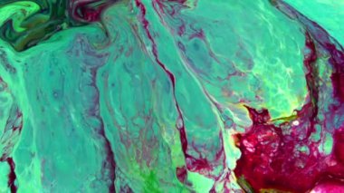Soyut Renkli Mürekkep Hareketleri Su Dokusuna Yayılıyor.