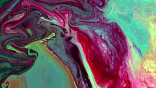 Movimientos Tinta Coloridos Abstractos Propagan Imágenes Textura Agua — Vídeo de stock