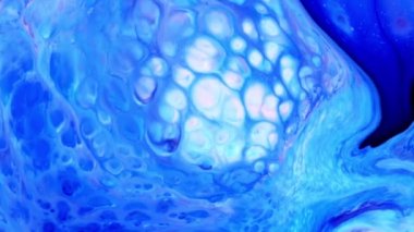 Soyut Renkli Mürekkep Hareketleri Su Dokusuna Yayılıyor.