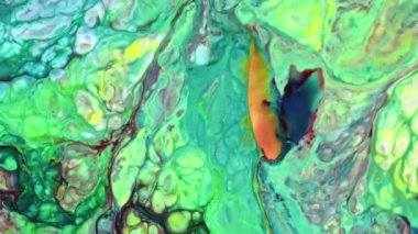 Soyut Renkli Mürekkep Hareketleri Su Dokusuna Yayılıyor.