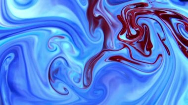 Soyut Renkli Mürekkep Hareketleri Su Dokusuna Yayılıyor.