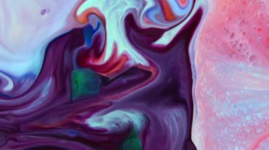 Soyut Organik Hipnotik Mürekkep Renkli Boya Yayılır