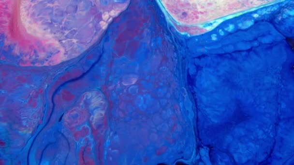 Αφηρημένα Οργανικά Υπνωτικά Μελάνια Πολύχρωμα Χρώματα — Αρχείο Βίντεο