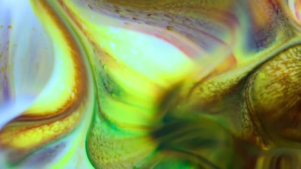 Abstrakte Bunte Galaktische Sacral Liquid Ink Waves Textur Hintergrund — Stockvideo