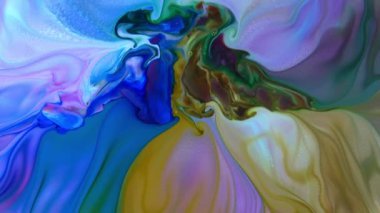 Soyut Renkli Galaktik Sacral Mürekkep Dalgaları Doku Arkaplanı.