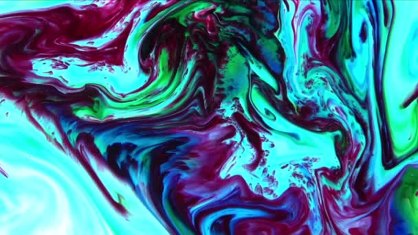 Abstrakte Bunte Galaktische Sacral Liquid Ink Waves Textur Hintergrund — Stockvideo