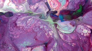 Soyut Renkli Boyalar Suya Mürekkep Damlaları Beyaz Arkaplan ile Yavaş Hareket Görüntüsü Yayar.