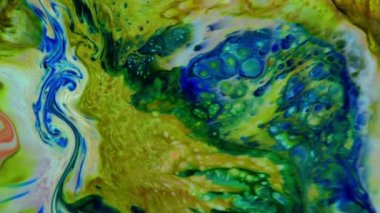 Soyut Renkli Sıvı Boya Arkaplanının Yakın Çekimi. 