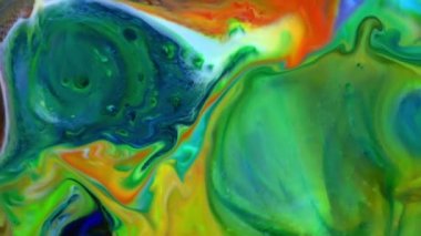 Sanat Mürekkebi Boyasının Soyut Güzelliği Renkli Fantezi Patlattı