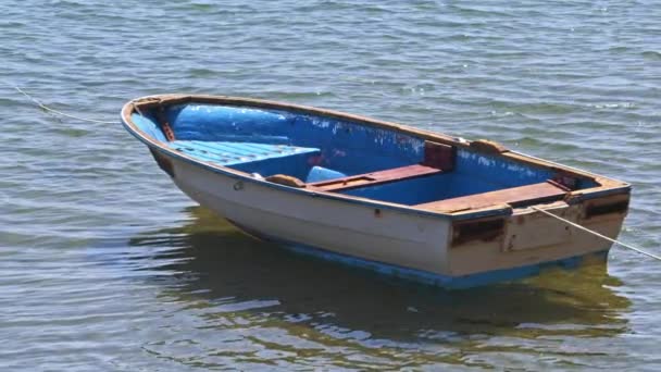 Antiguo Barco Pesca Madera Mar Verano — Vídeos de Stock
