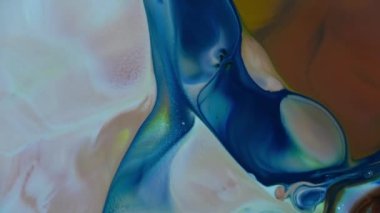 Yavaş Hareketli Makro Desen Sanatsal Kavramsal Renk Yüzey Taşıyıcı Yüzey Sıvı Boya Sıçratma Sanatı DokusuName