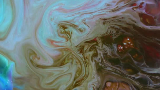 Streszczenie Kolorowe Galaktyczne Sacral Liquid Waves Tekstury Tła — Wideo stockowe