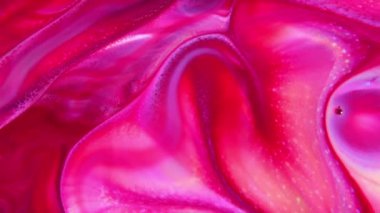 Sıvı Renkli Boya ağır çekimde patent alır. Sıvı renkli boya desenleri üst görünüm. Çok renkli sıvı boya yüzeyi.