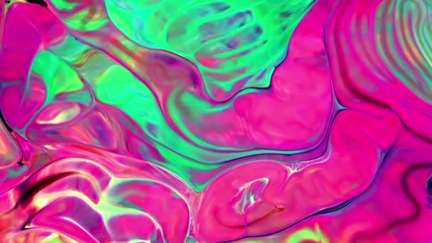 Slow Motion Macro Abstract Pattern Artistic Concept Color Surface Moving — Stock Video