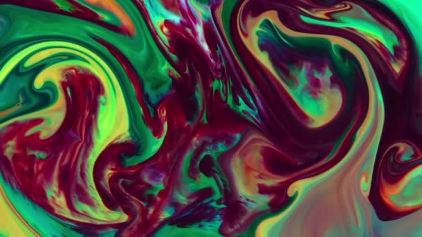 Lazos Color Infinitos Abstractos Explosiones Hipnotizantes Superficies Detalladas Esparcidores Pintura — Vídeos de Stock