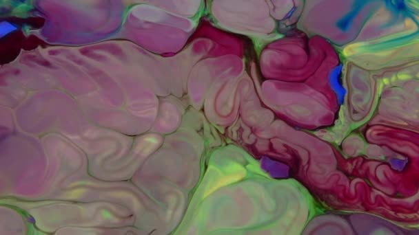 Boucles Couleur Infinies Abstraites Explosions Hypnotisant Dans Les Étalements Colorés — Video