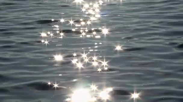 Star Formed Sunbeams Ocean Water Footage — Stok video