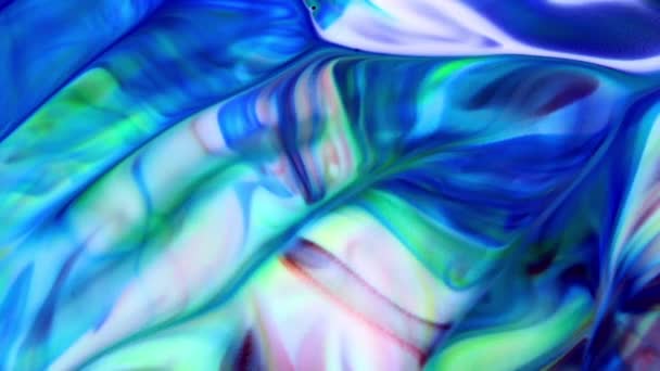 Primer Plano Pintura Fluidos Coloridos Abstractos Que Fluyen Textura Fondo — Vídeos de Stock