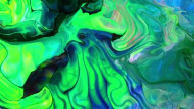 Soyut Renkli Sıvı Boya Akan Arkaplan Dokusunun Yakın Çekimi.