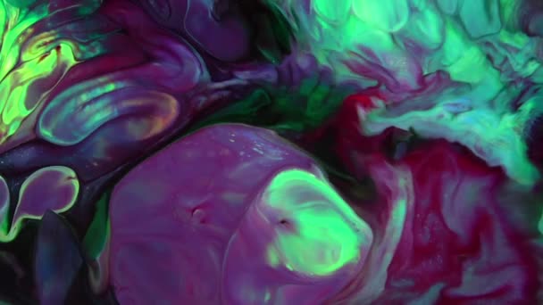 Primer Plano Pintura Fluidos Coloridos Abstractos Que Fluyen Textura Fondo — Vídeos de Stock
