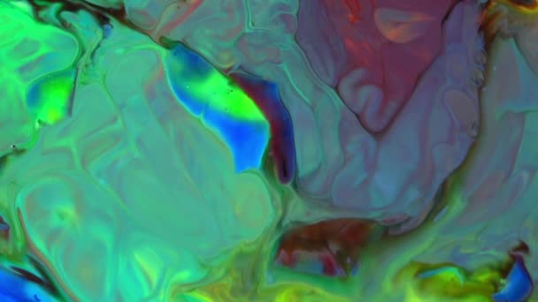 Abstrakcyjny Organiczny Hipnotyczny Tusz Kolorowe Rozprowadzanie Farby — Wideo stockowe