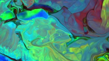 Soyut Organik Hipnotik Mürekkep Renkli Boya Yayılır