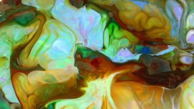 Soyut Organik Hipnotik Mürekkep Renkli Boya Yayılır