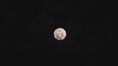 Full Moon and Dark Clouds  In The Night