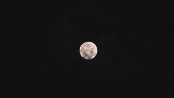 Full Moon Dark Clouds Night — 图库视频影像