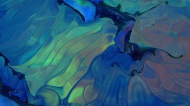 Soyut Renkli Sıvı Boya Akan Arkaplan Dokusunun Yakın Çekimi.