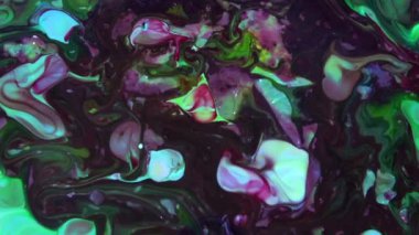 Soyut Renkli Sıvı Boya Akan Arkaplan Dokusunun Yakın Çekimi.