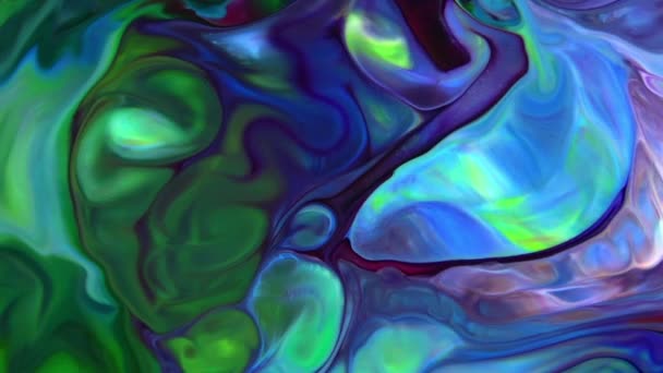 Abstract Dance Spread Colorful Ink Paints Background — Video