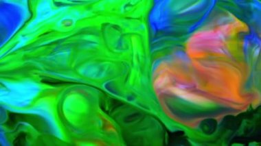 Soyut Renkli Sıvı Boya Arkaplanının Yakın Çekimi. 