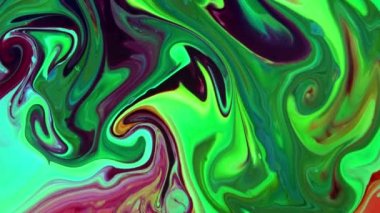 Ayrıntılı Yüzey Renkli Boya Dokusunda Soyut Organik Girdap Sonsuz Gerçeküstü Hipnotize