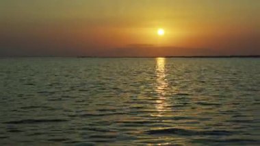 Time Lapse Shot of Amazing Sea Sunset in the Seascape.