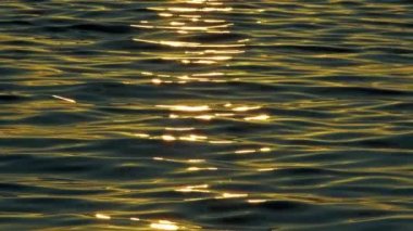 Yellow Sunset Ocean Water Gleam.