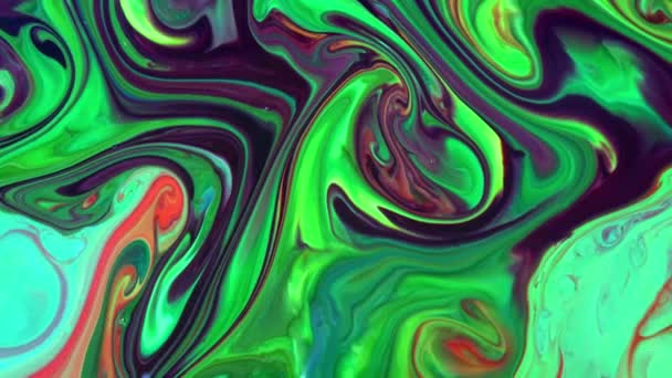 Abstrait Organique Vortex Endless Surreal Hypnotizing Detailed Surface Colorful Paint — Video