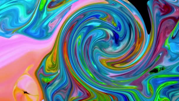 Foarte Frumos Cerneală Abstract Cosmos Psihedelic Vopsea Lichid Mişcare Galactic — Videoclip de stoc