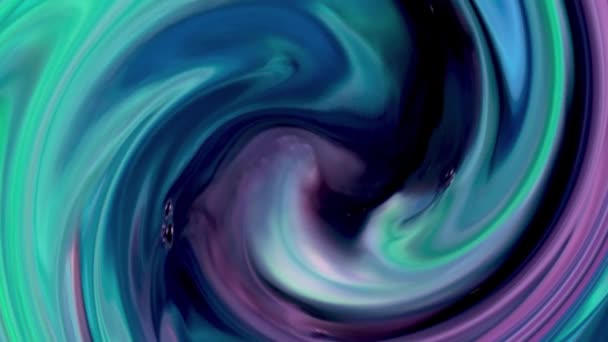 Mycket Trevlig Bläck Abstrakt Psykedeliska Kosmos Färg Flytande Rörelse Galaktisk — Stockvideo