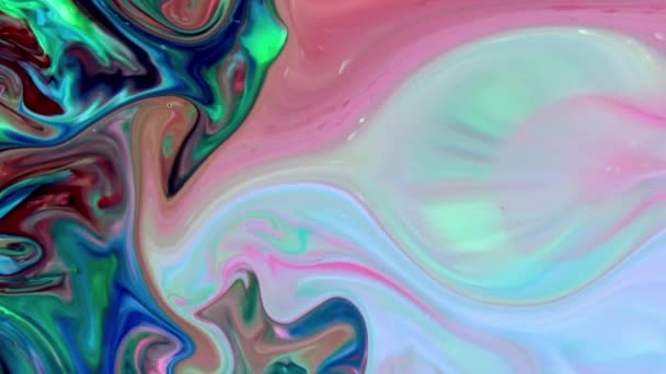 Very Nice Ink Abstract Psychedelic Cosmos Paint Liquid Motion Galactic — Stock Video