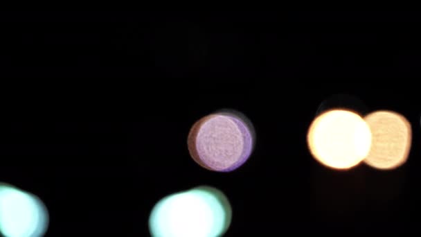 Abstract Background Bokeh Traffic City Lights Footage — Wideo stockowe