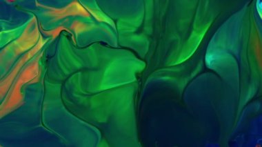 Soyut Sonsuz Renk Döngüleri ve Patlamalar Ayrıntılı Renkli Yüzey Boyaları Hipnotize Ediyor.