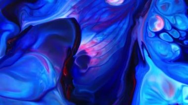 Soyut Sonsuz Renk Döngüleri ve Patlamalar Ayrıntılı Renkli Yüzey Boyaları Hipnotize Ediyor.